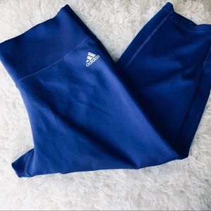 Adidas climalite blue pants calf length size large